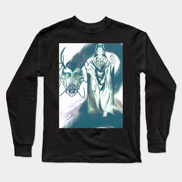 Quan Yin Long Sleeve T-Shirt by Vanessnessss